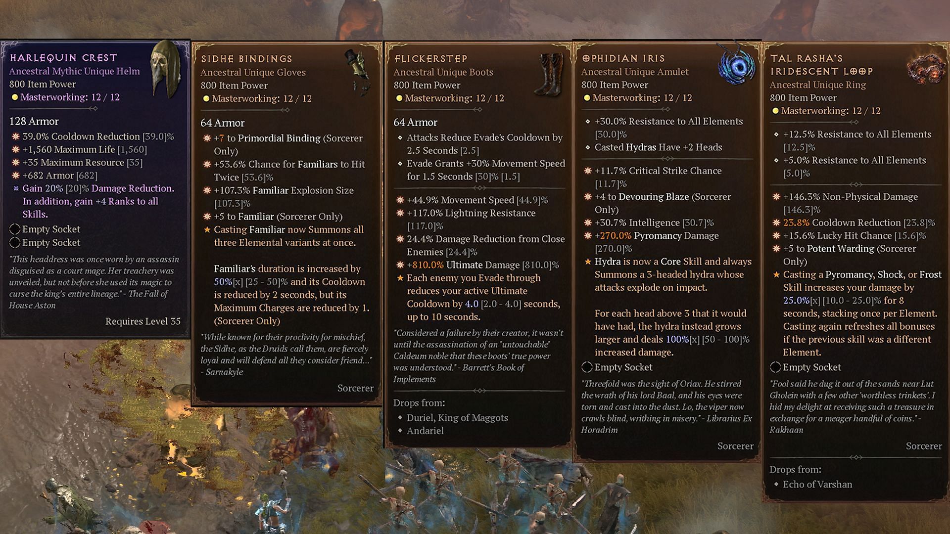 With proper itemization, Hydra Sorc can easily melt bosses even at high-tier pit (Image via Blizzard Entertainment)